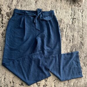 Chic Palazzo Blue Women's Wide Leg Pants